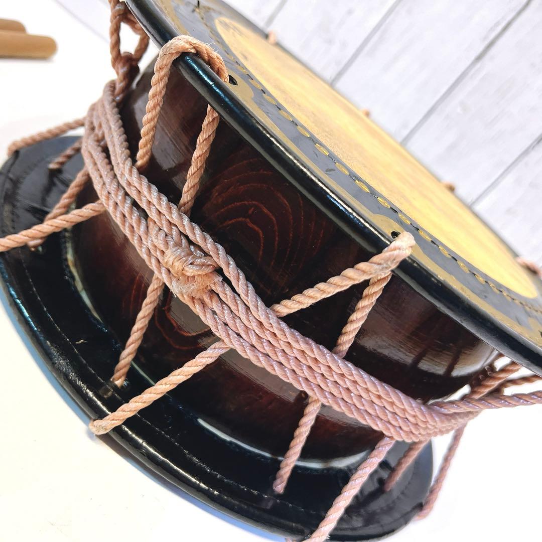 【良品】締め太鼓　30cm×15cm 打楽器　和太鼓