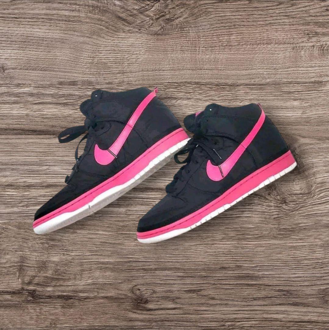 美品★Nike ダンク ナイロンプレミアム 黒/ピンク