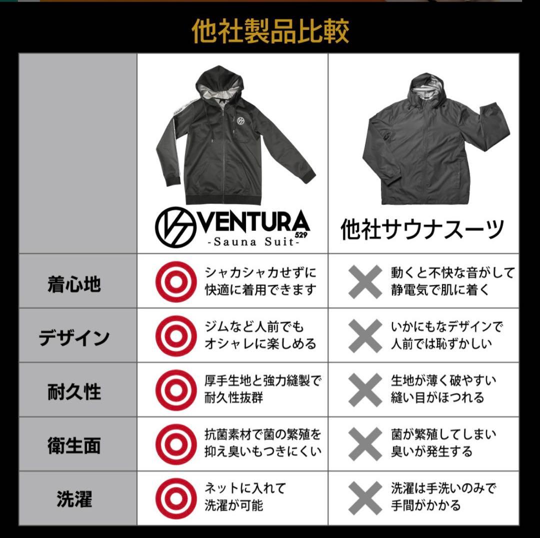 サウナスーツ VENTURA529 サイズM ブラックライン