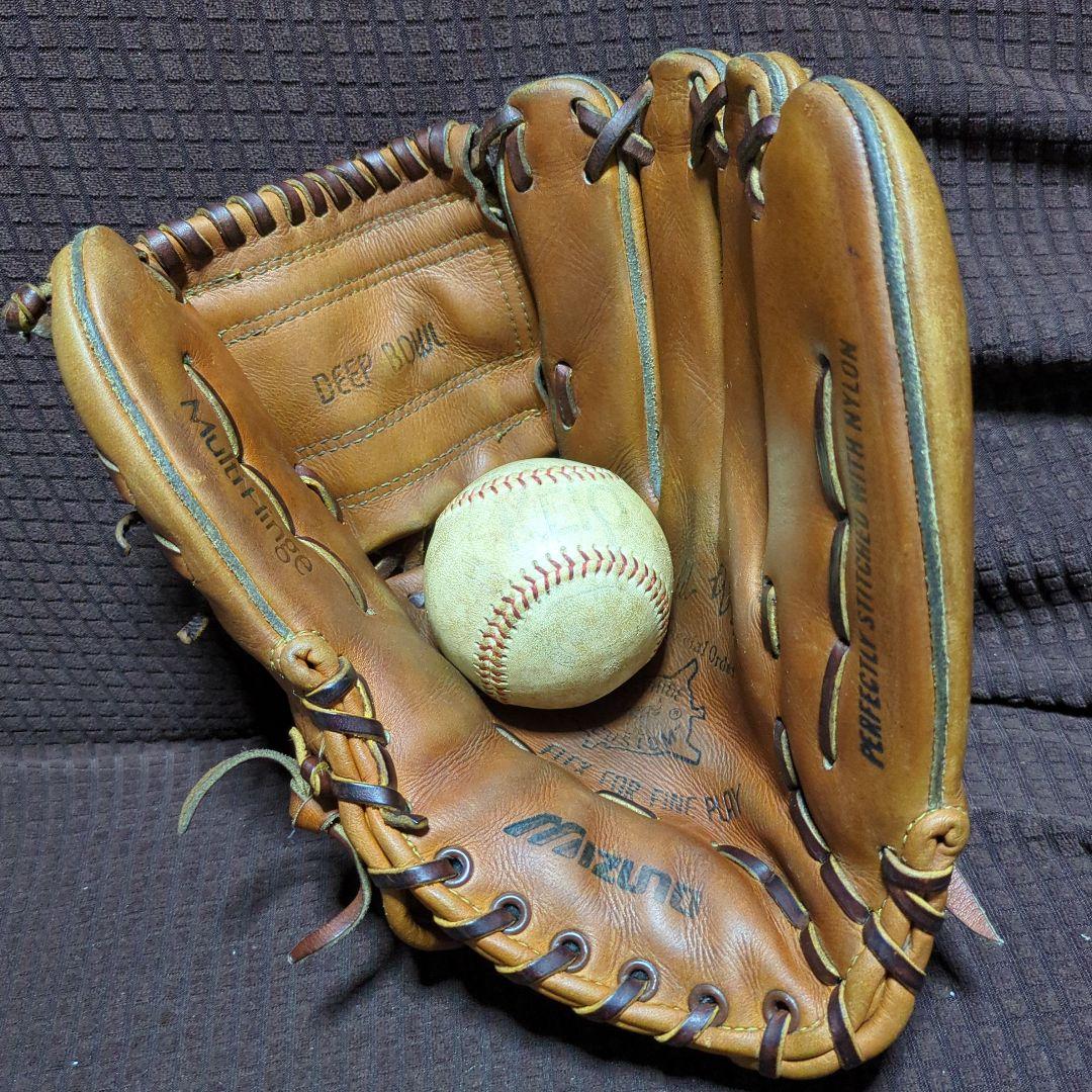 オールドMizuno ゴールデンカップ硬式グローブ 右投げ ブラウン