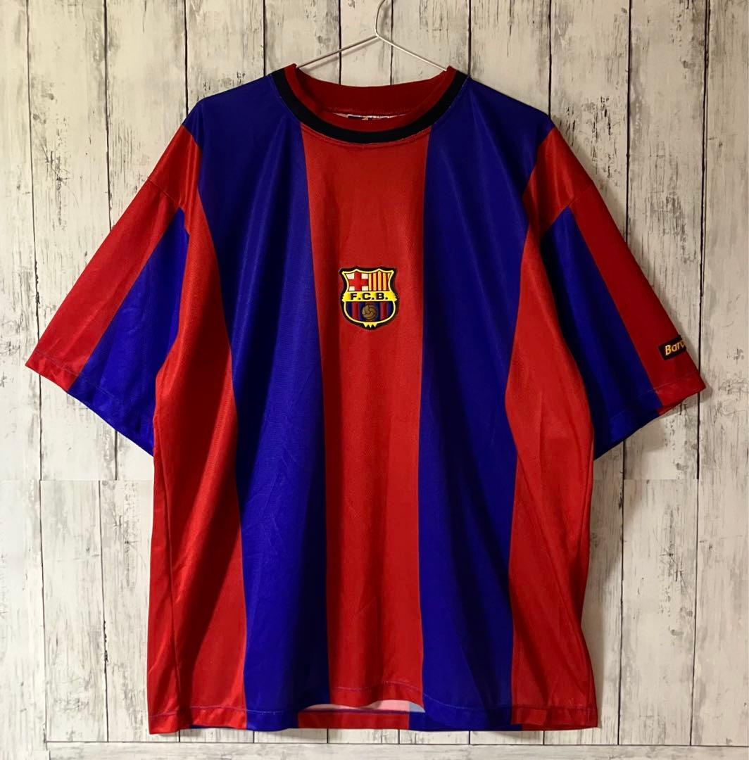 【90s 一点物古着】FCバルセロナ リバウド 11 バルサ ゲームシャツ XL