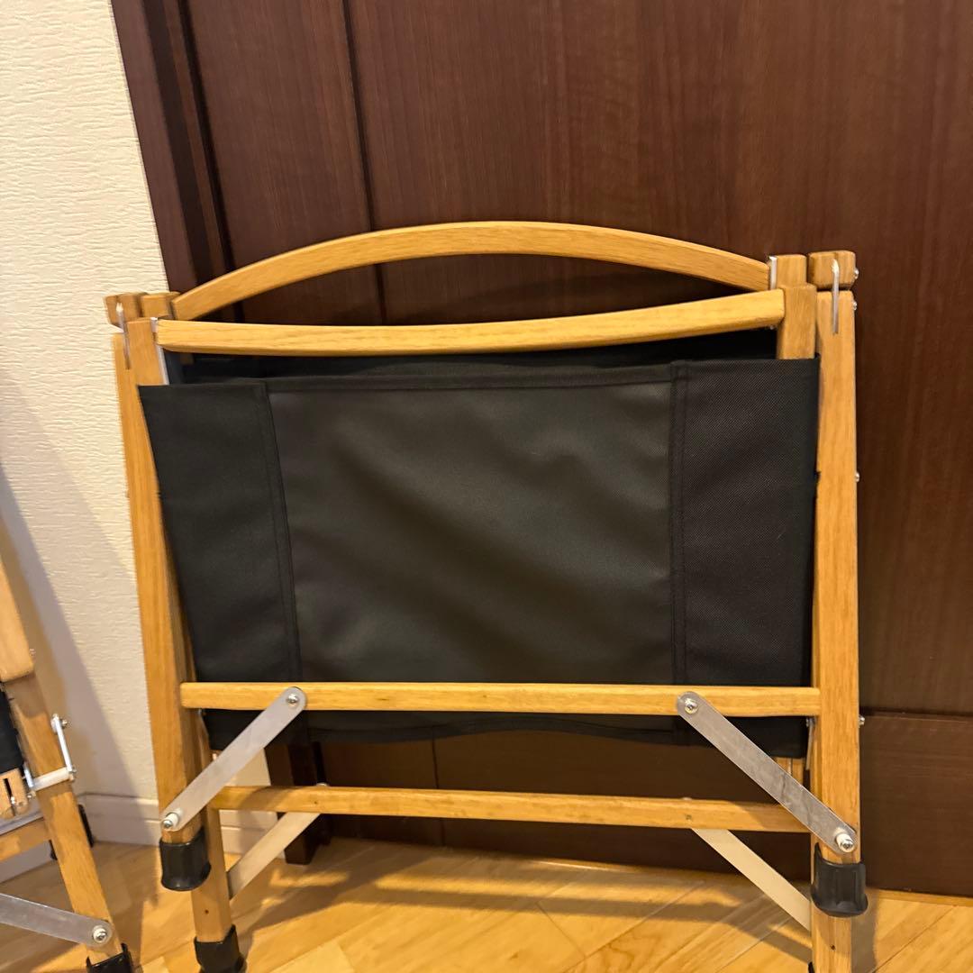 カーミット風ウッドチェア 2脚セット オーク無垢材