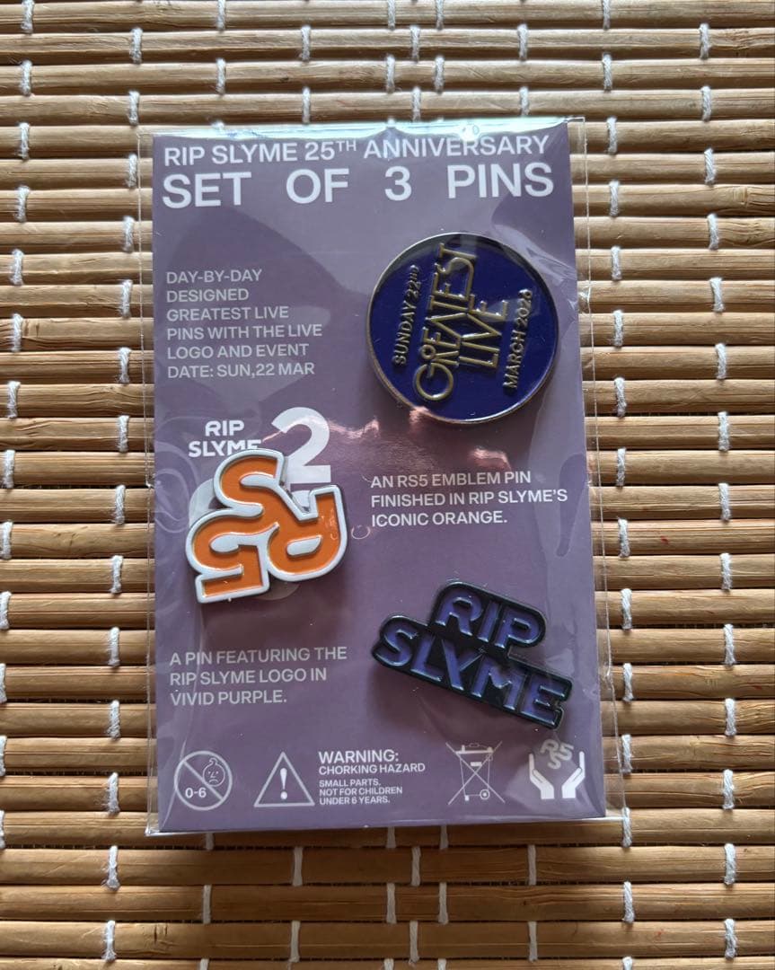 リップスライムRIP SLYME 25周年記念タオル&3/22限定ピンバッジ
