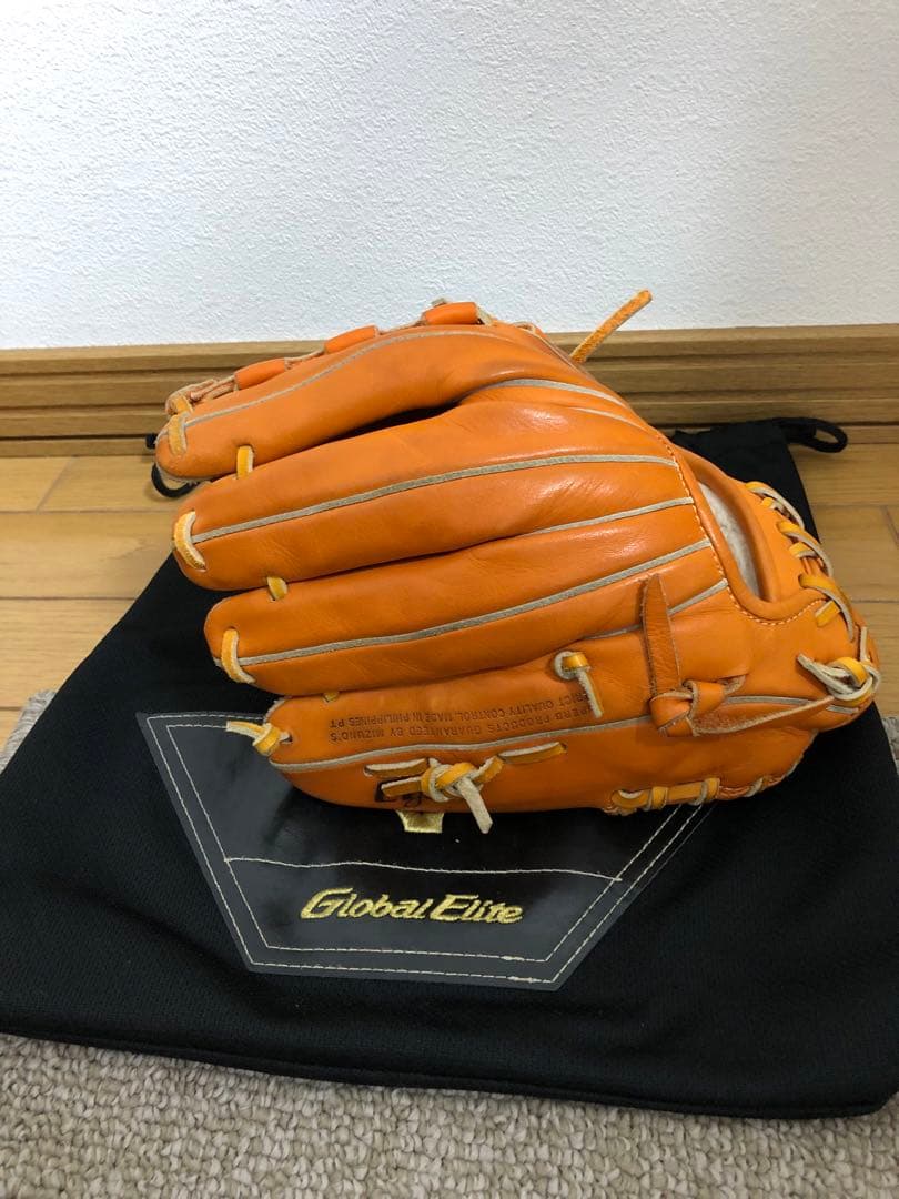 【早いもの勝ち】Global Elite 軟式グローブ オレンジ