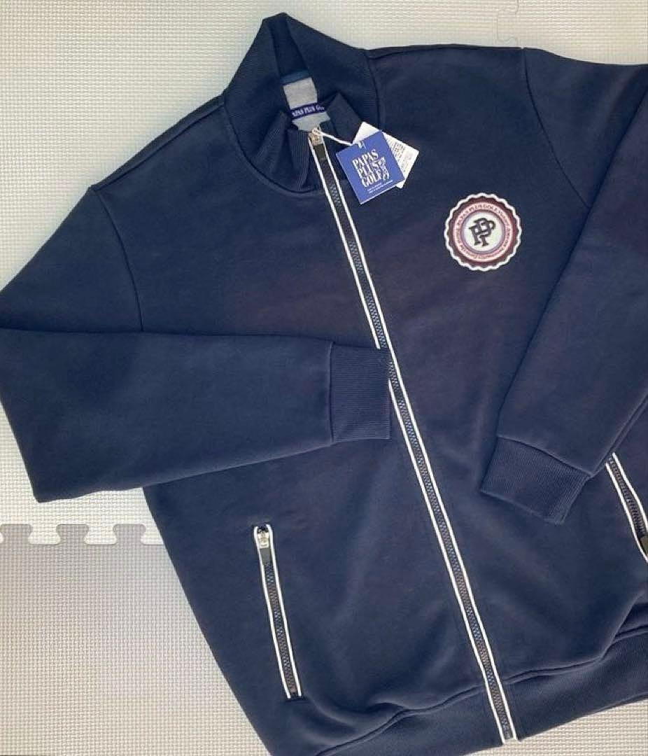 PAPAS PLUS GOLF フルジップトラックジャケット（NAVY／S）