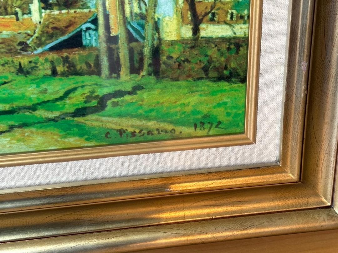 複製画　カミーユ・ピサロ　村の入り口