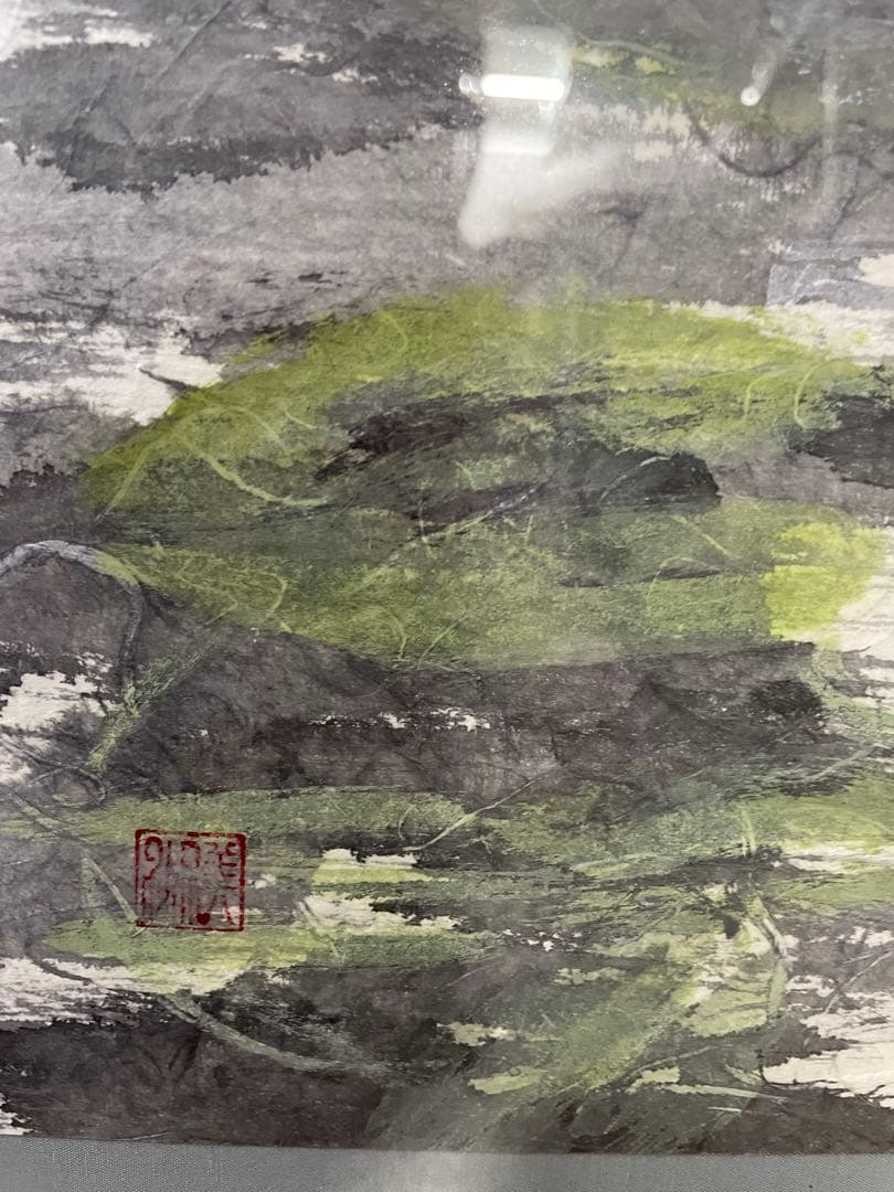 アート　白い花の水彩画
