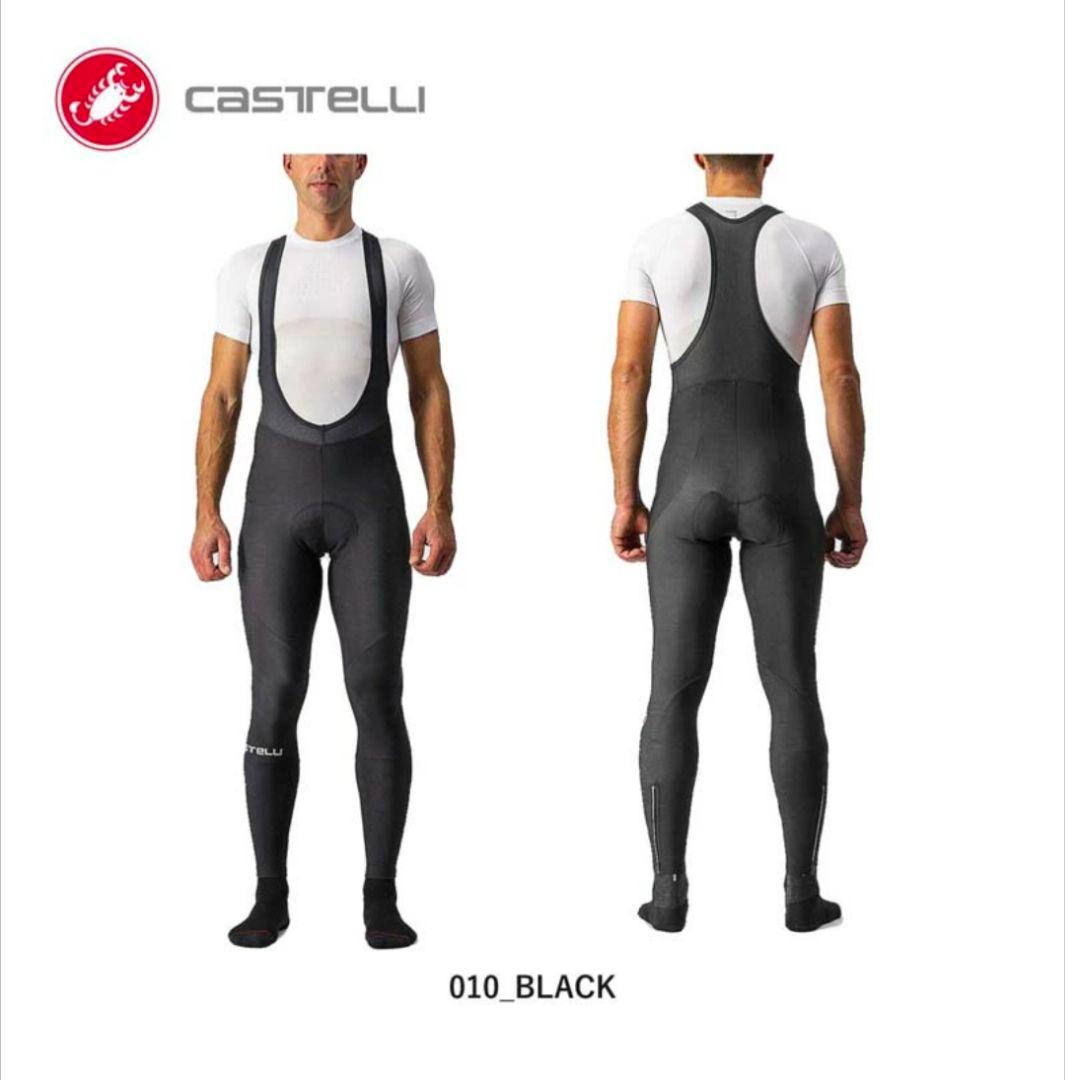 【Castelli】ENTRATA ビブタイツ L 冬用 裏起毛 6–14℃