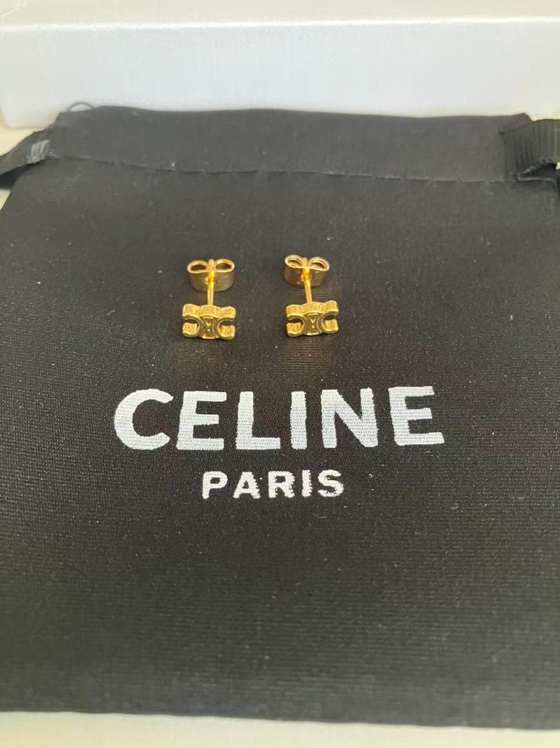 CELINE ゴールドネックレス＆ピアスセット　ノベルティ