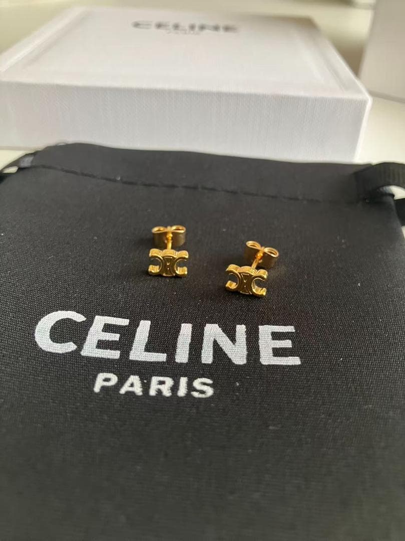CELINE ゴールドネックレス＆ピアスセット　ノベルティ