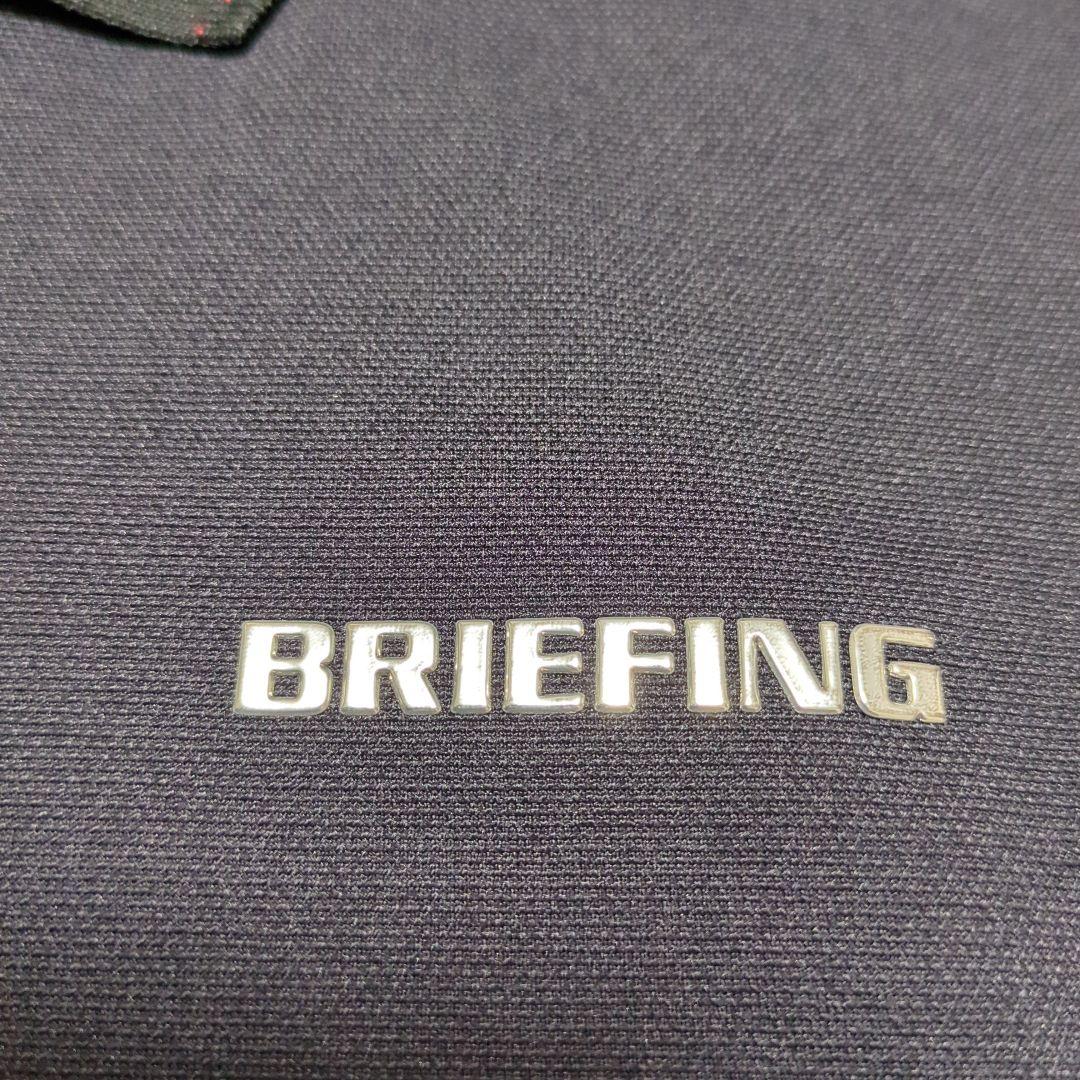 【美品】BRIEFING ポロシャツ 長袖 ゴルフ メンズ ネイビー XL