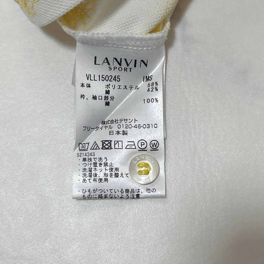 未使用級 ランバンスポール LANVIN SPORT ゴルフポロシャツ 黄 L