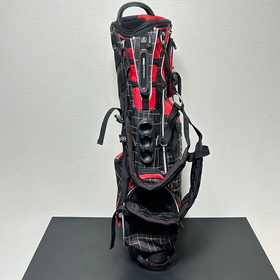 OGIO スタンド キャディバッグ 8分割 ブラック×レッド