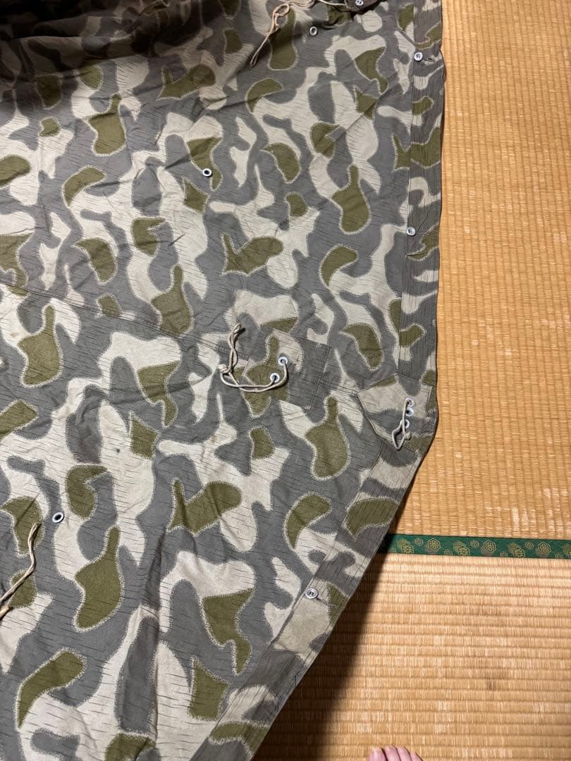 1970年製 実物 オーストリア軍幕 ポンチョ テント タープ ツェルトバーン