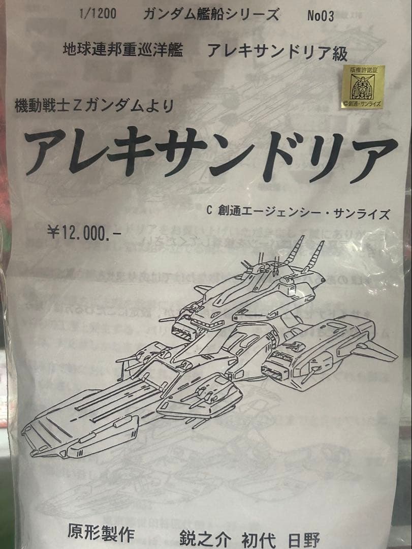 【未組立】 んどぱら屋 1/1200 アレキサンドリア ガレージキット ガンダム