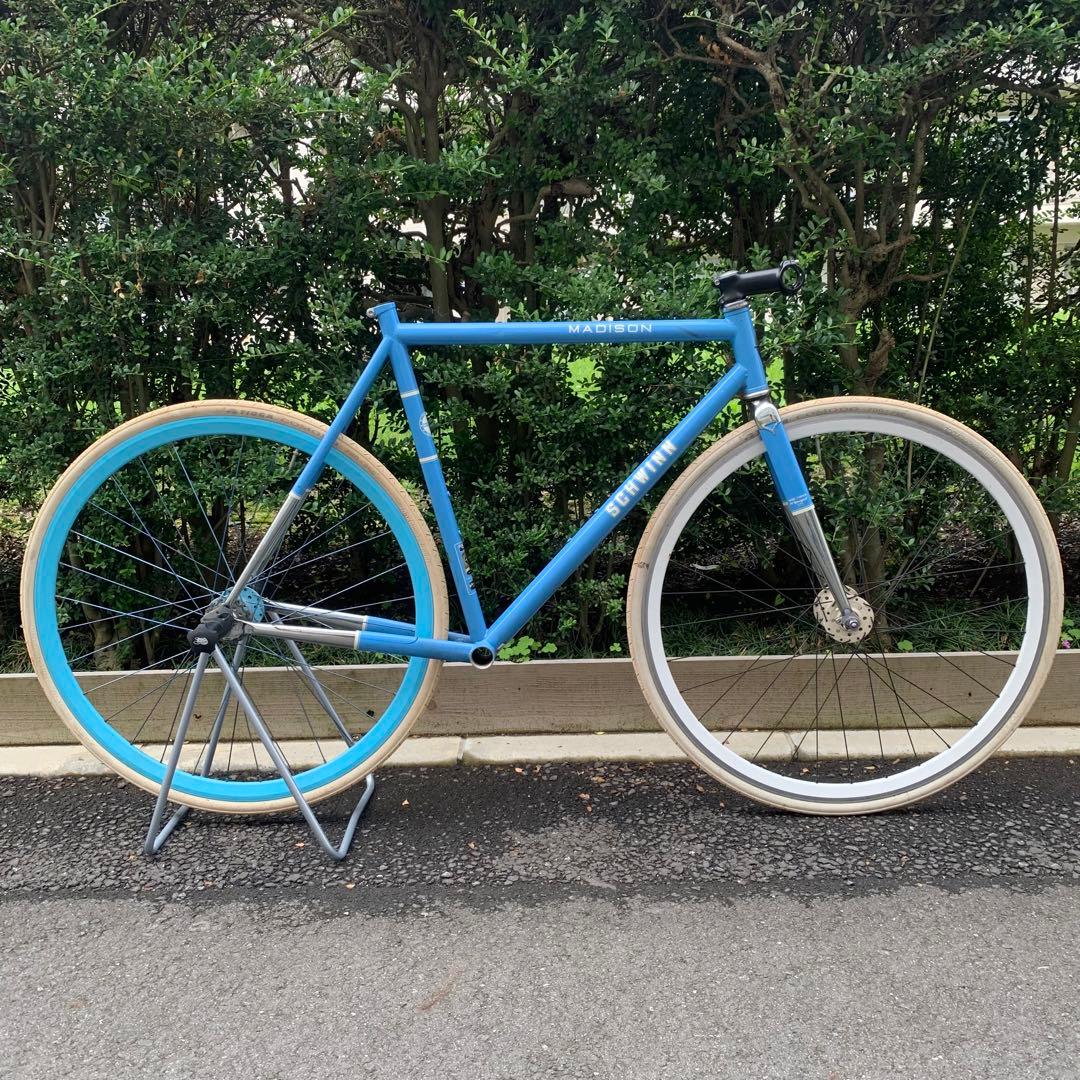【発送可】SCHWINN ピストバイク フレーム&ホイールセット 現状品