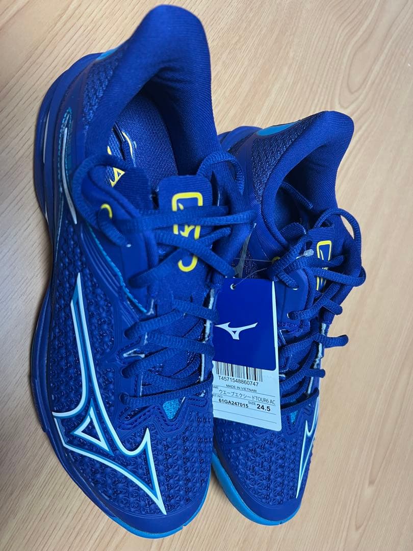 Mizuno テニスシューズ ネイビー 24.5cm 男女兼用
