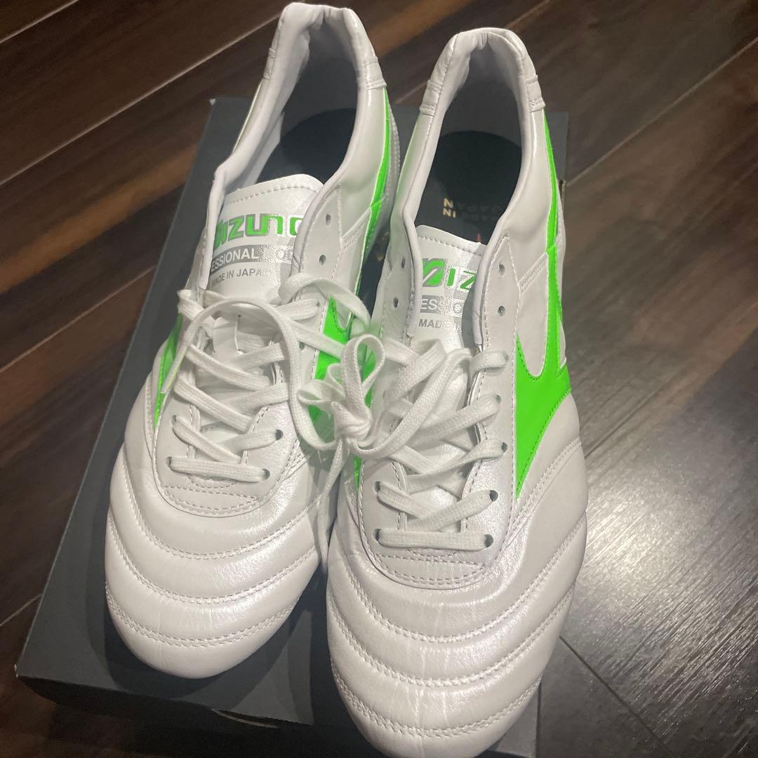 Mizuno Morelia ホワイト/グリーン サッカーシューズ