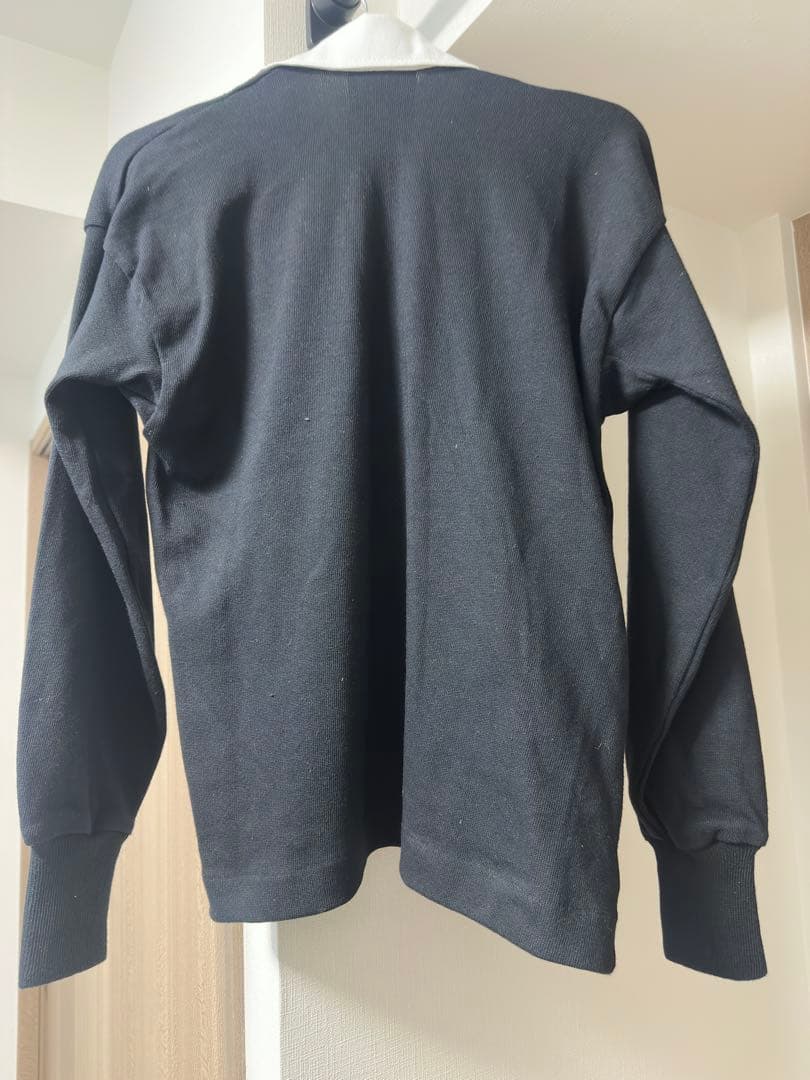 【レア】ALL BLACKS ラガーシャツ 黒 長袖 USA32