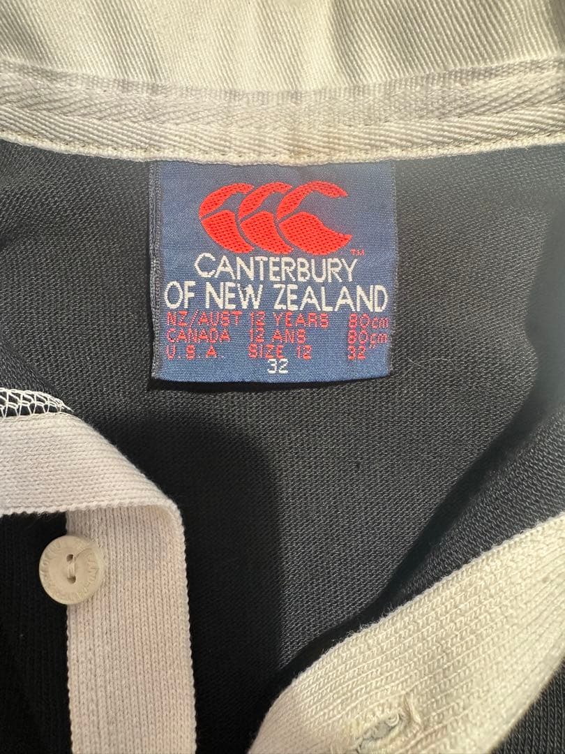 【レア】ALL BLACKS ラガーシャツ 黒 長袖 USA32