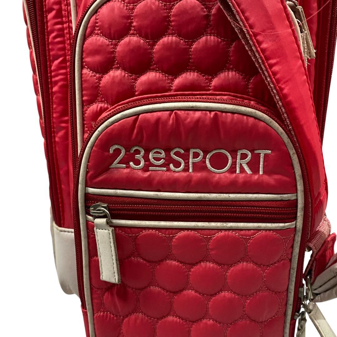 23区GOLF ニジュウサンクゴルフ キャディバッグ レッド 8.5型 5分割