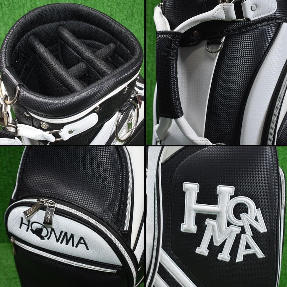HONMA GOLF/ホンマ ゴルフ キャディバッグ9型【黒×白】美品！