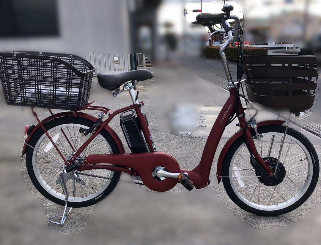 美品 現行 電動アシスト自転車 ブリヂストン ラクット 24インチ 赤 レッド