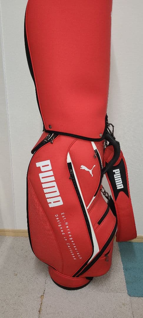 PUMA キャディバッグ レッド 付属品あり