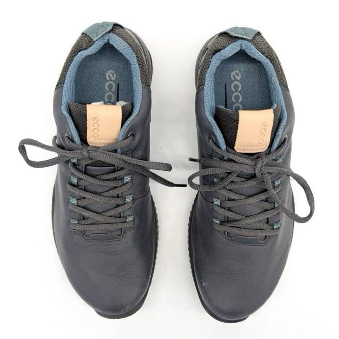 美品✨ecco エコー S-HYBRID ゴルフシューズ　スパイク　グレー 25