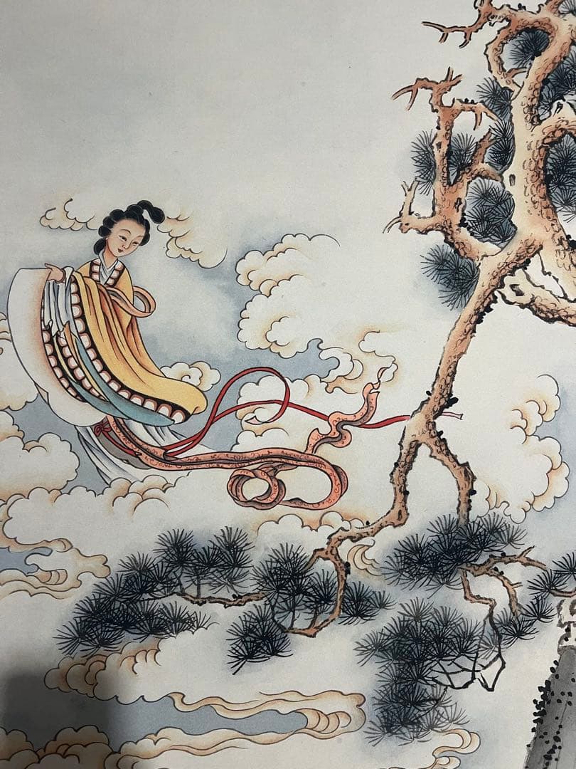 仇英 大富贵亦考 中国画 掛け軸 水墨画 和室 玄関 茶室 壁掛け 美術品
