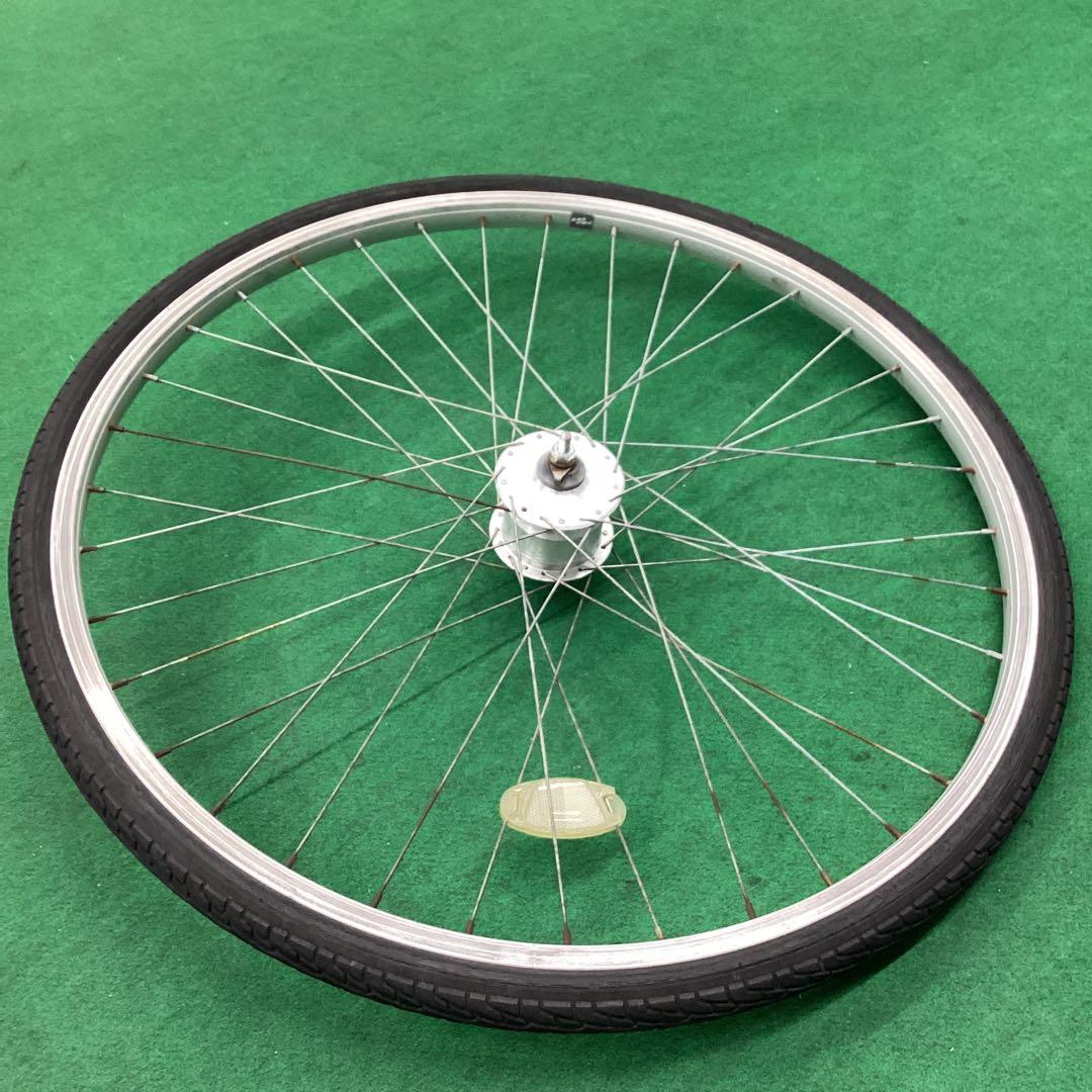 アルミリム　前輪 27x1-3/8 タイヤ付 ハブダイナモ 27インチ j1端子
