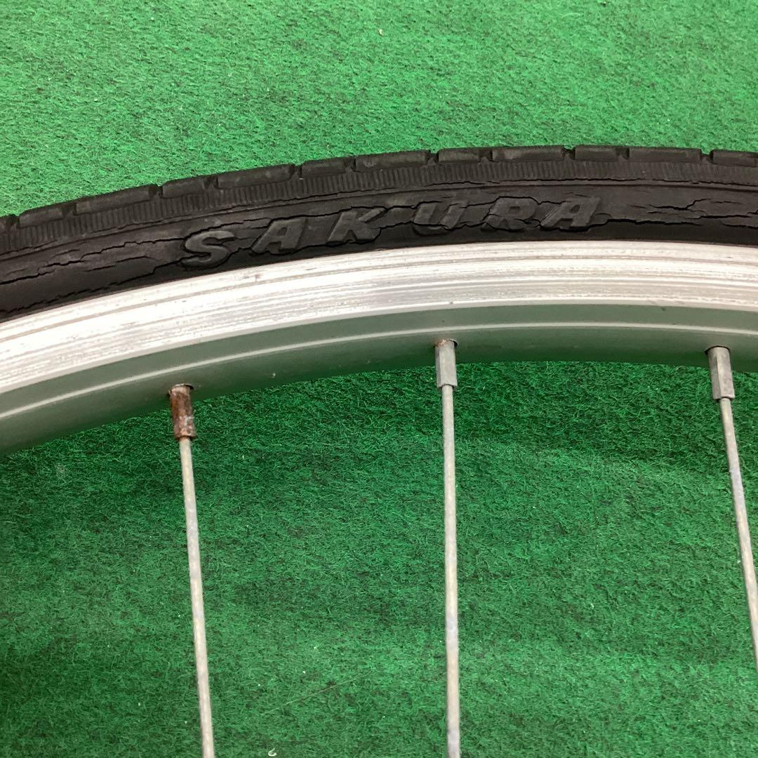 アルミリム　前輪 27x1-3/8 タイヤ付 ハブダイナモ 27インチ j1端子