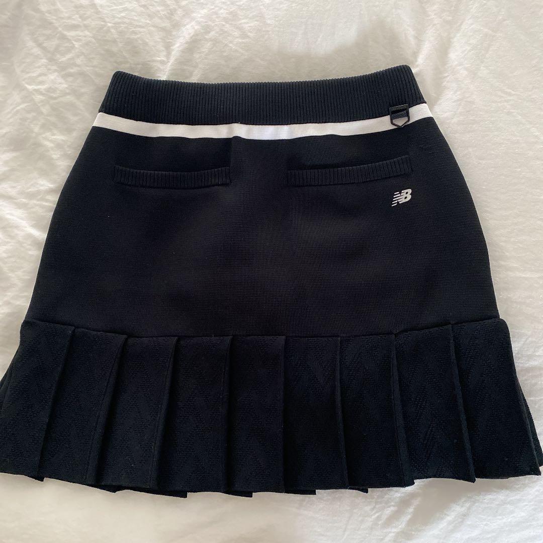 ニューバランス　ニットスカート黒M 完売商品！パーリーゲイツショップ購入