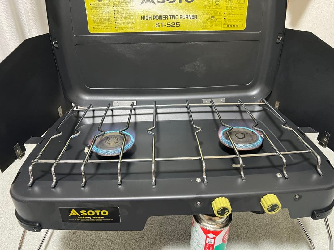 SOTO ST-525 ツーバーナー 鉄板・網付き 元箱あり 動作確認済み