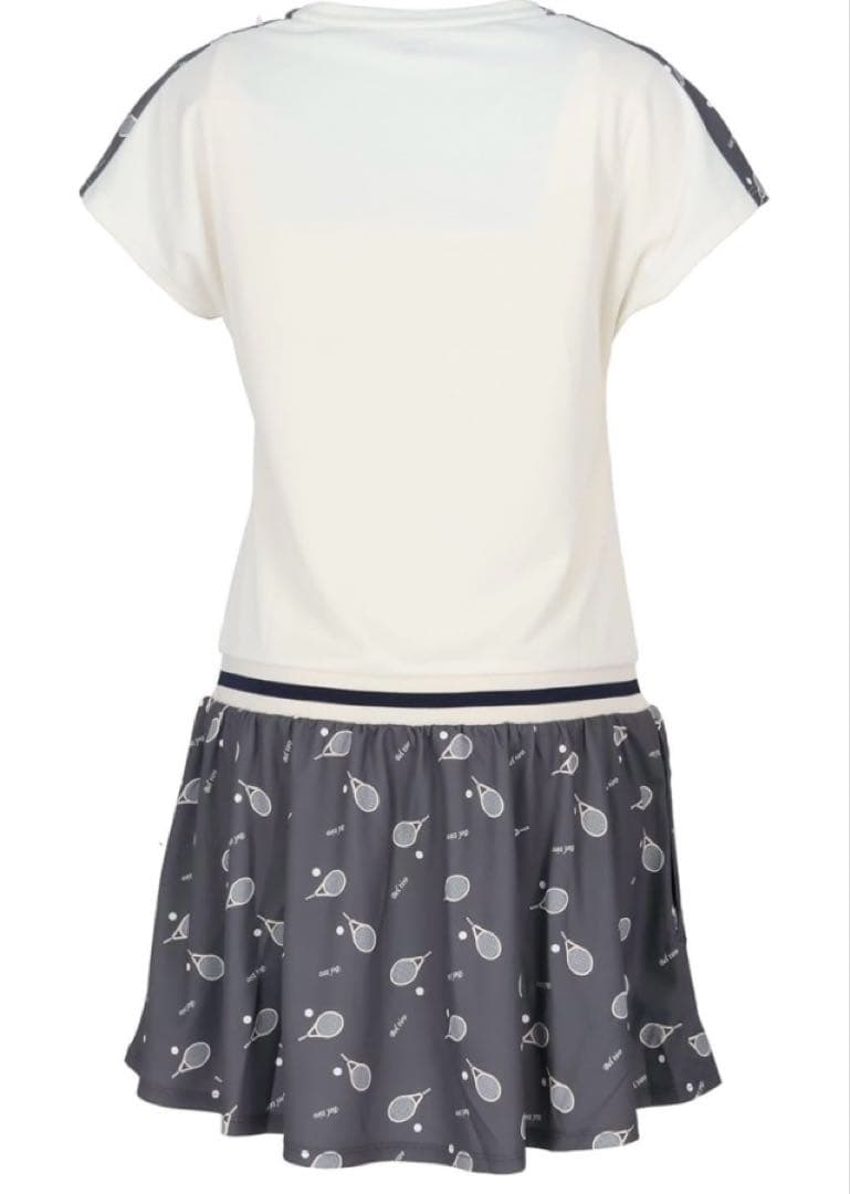 No.594 FILA ラケット模様スカートの大人かわいいワンピ☆GLAY☆