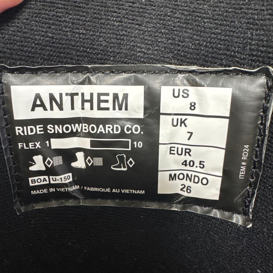 ライド RIDEスノボブーツANTHEM 【2024-2025 モデル】26cm
