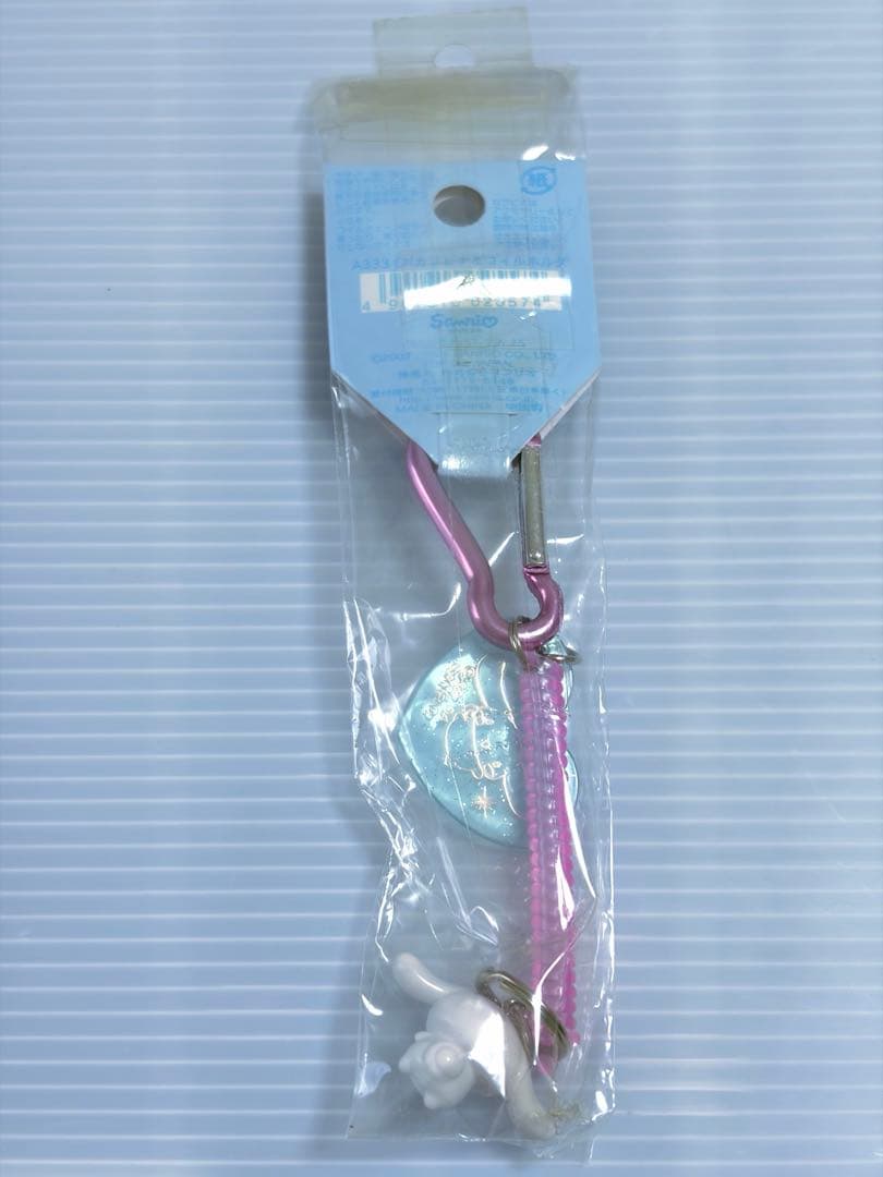 カラビナ　シナモロール シナモンロール　平成レトロ　サンリオ　コイルキーホルダー