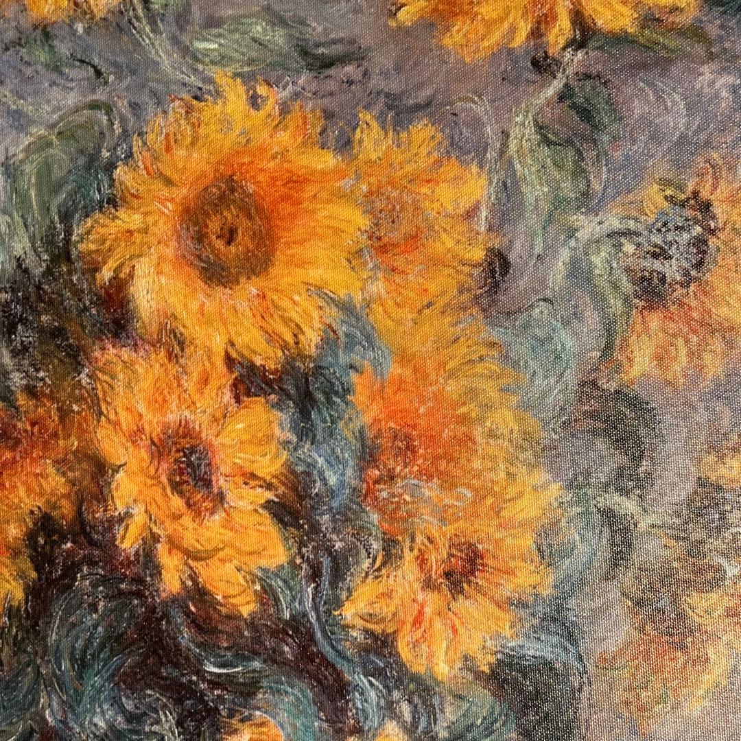 キャンバス プリントアート クロード・モネ ひまわり 額付き 絵画 インテリア