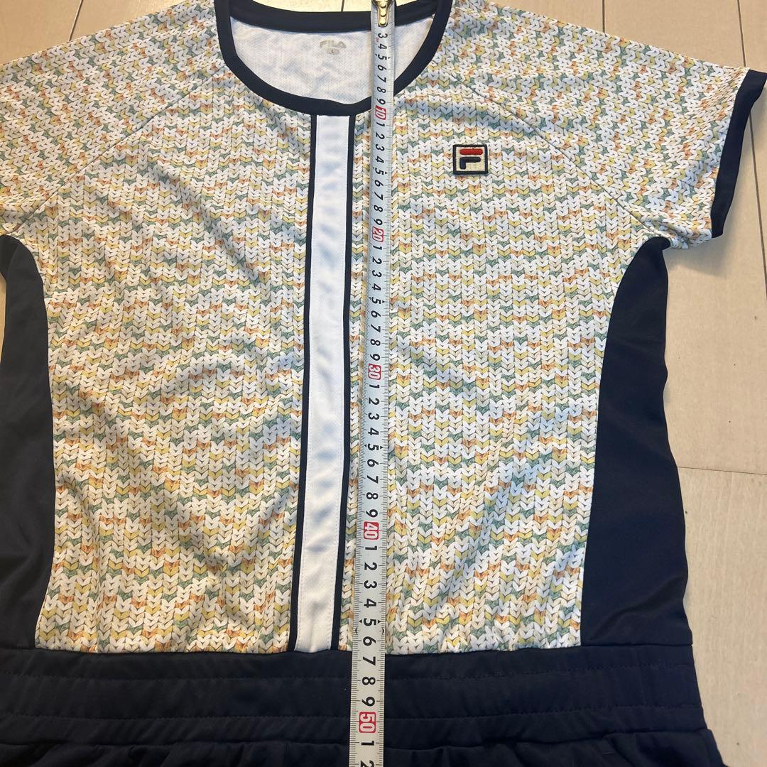 お値下げしました。フィラワンピース　L とサンバイザー
