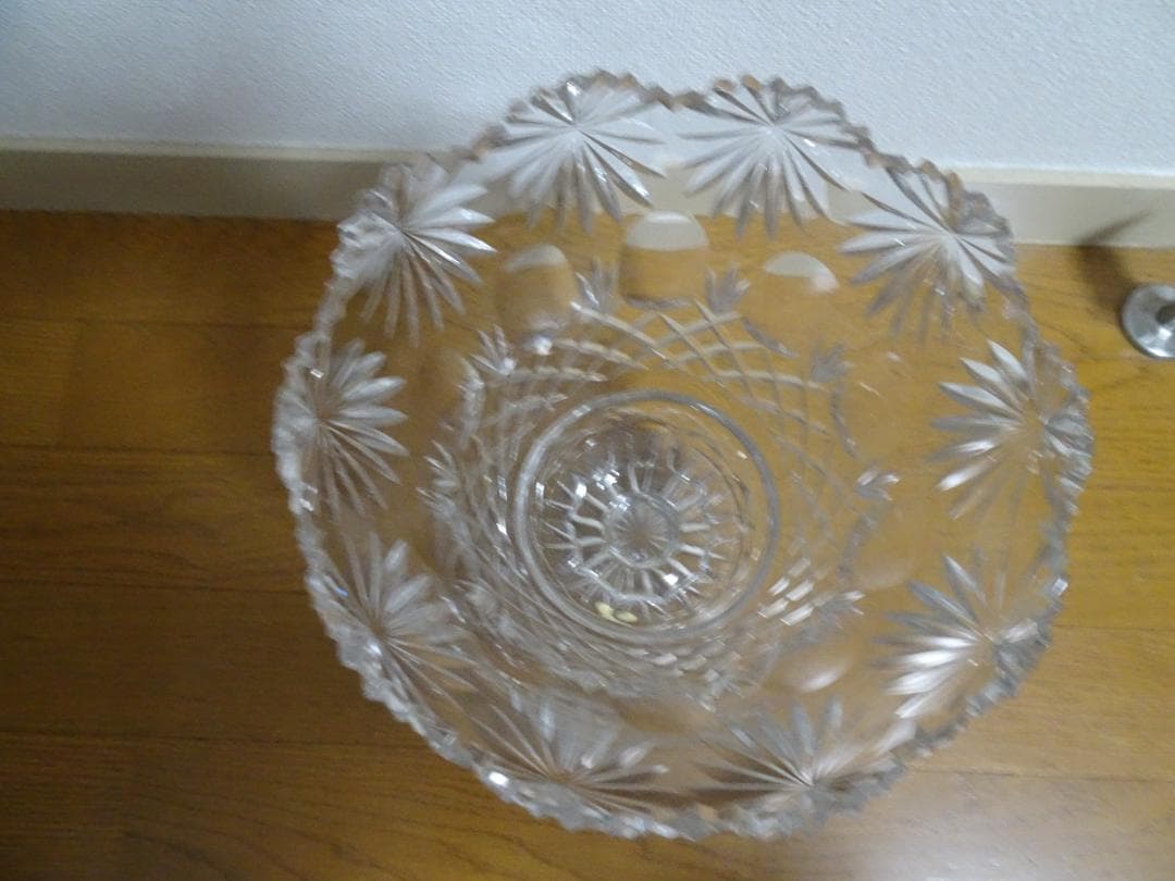 Bohemia glass　　ボヘミア　花瓶　ja-12