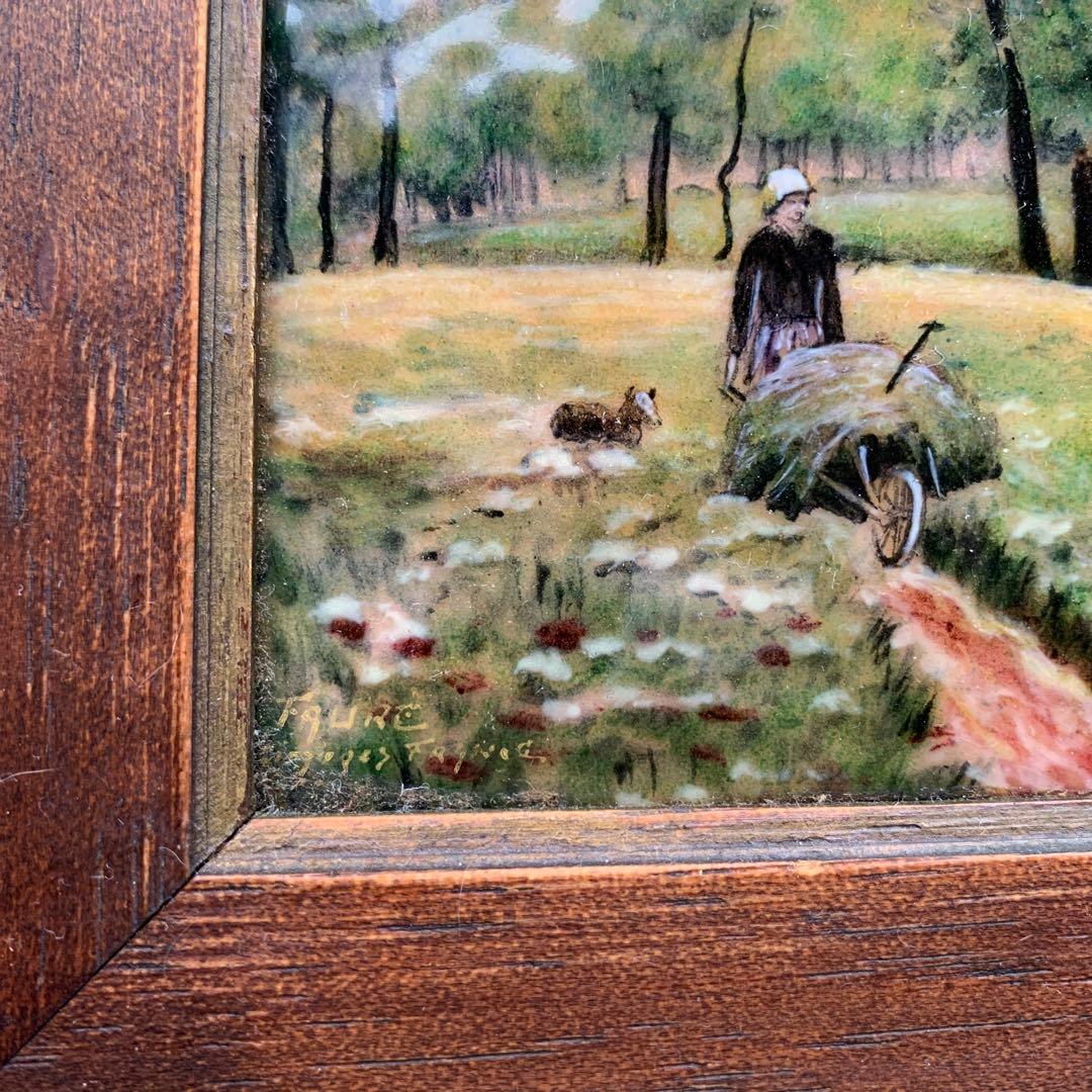Émail de Limoges リモージュ琺瑯の絵画　骨董アンティーク