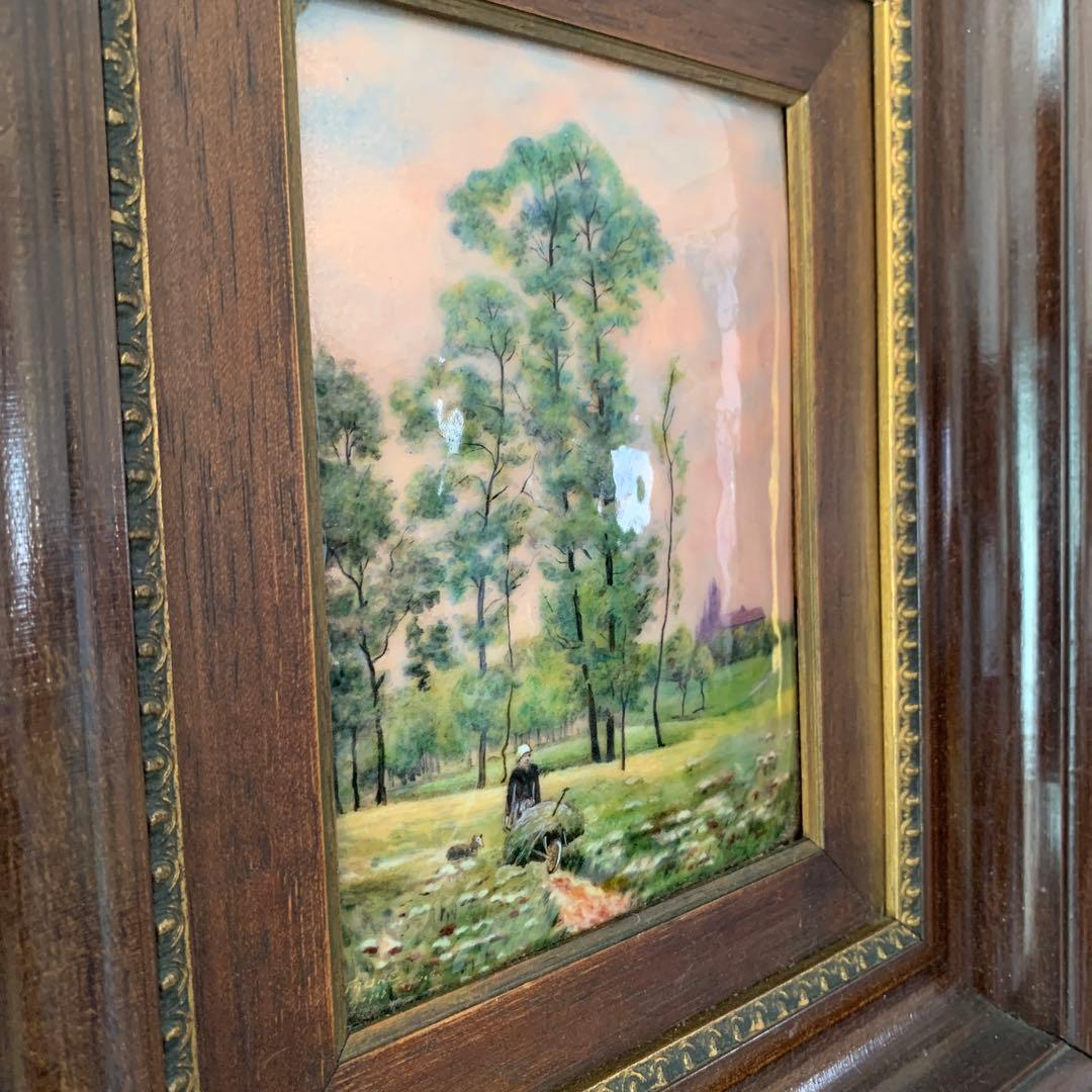 Émail de Limoges リモージュ琺瑯の絵画　骨董アンティーク