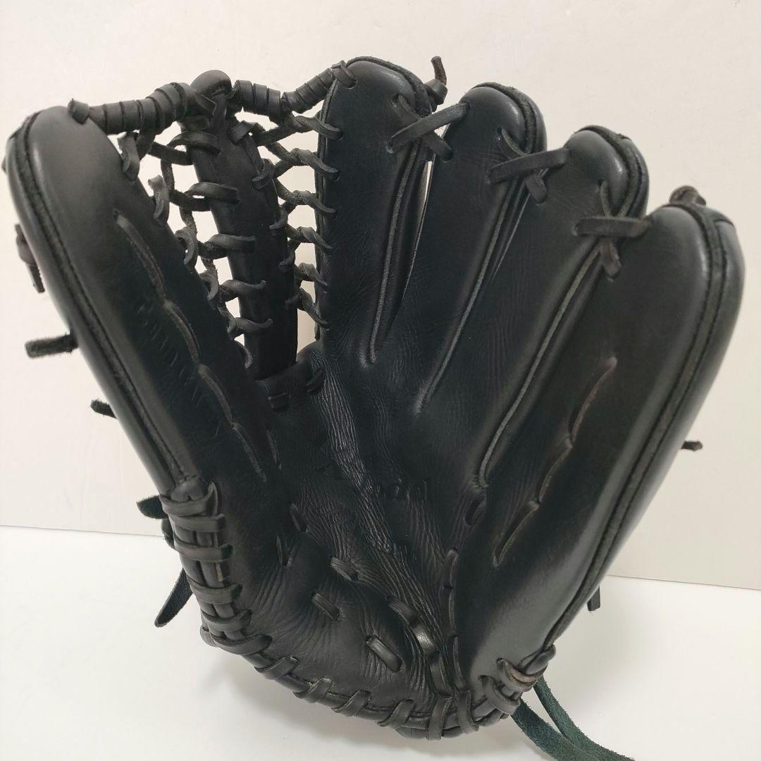 ミズノ　ビューリーグ　軟式　グローブ　プロモデル　Mマーク　外野用　右利き　黒