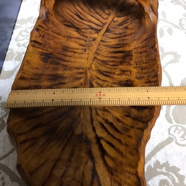 木彫り　小物入れ　かご