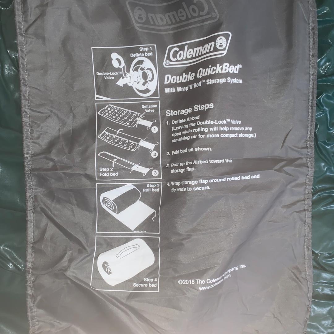 Coleman エアマットレス 緑+12VDC電源専用ハイパワーポンプ