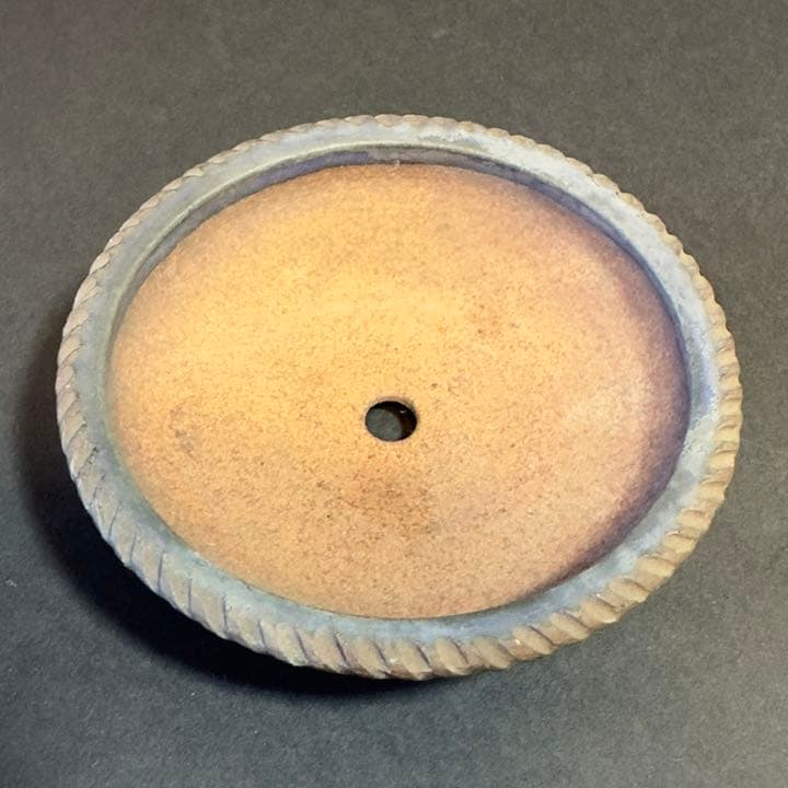 林沐雨作　小品盆栽鉢　ミニ盆栽　丸鉢