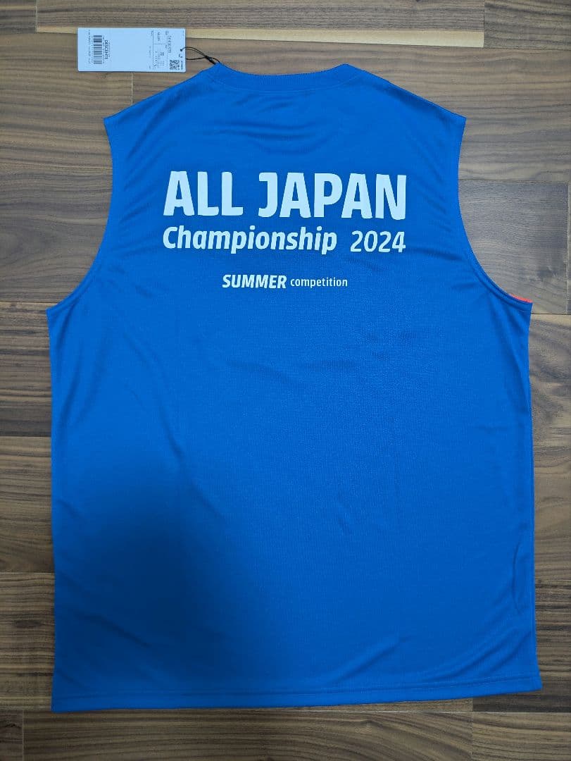 人気ブルー　インターハイ　DESCENTE　デサント　ノースリーブ　シャツ　国体