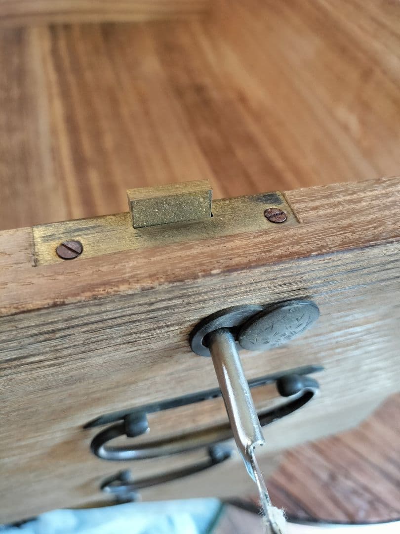1930年鍵付き引き出し3セット　桐箪笥　昭和レトロ箱