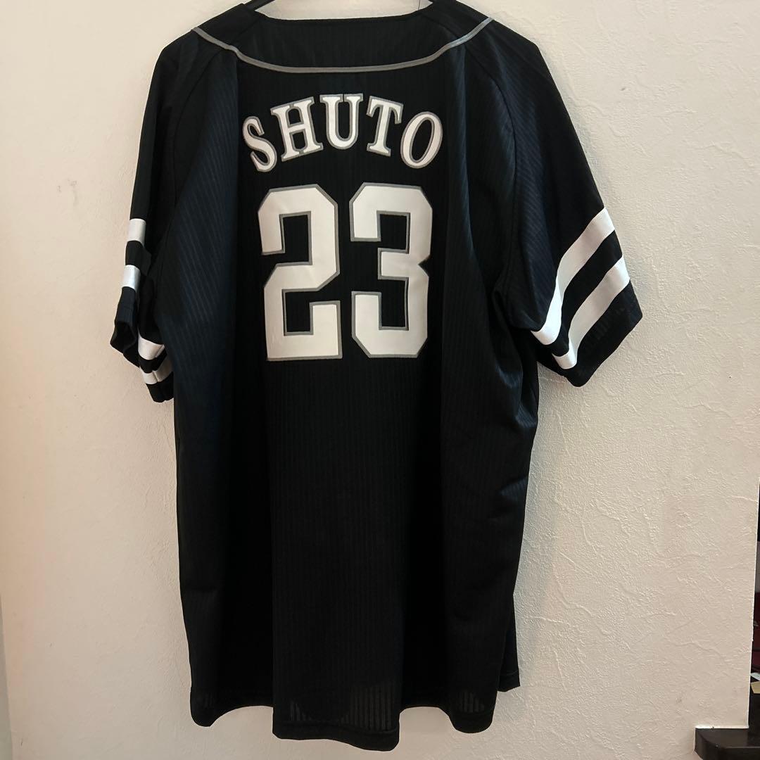 周東佑京　ソフトバンク　ビジターユニフォーム　Xサイズ