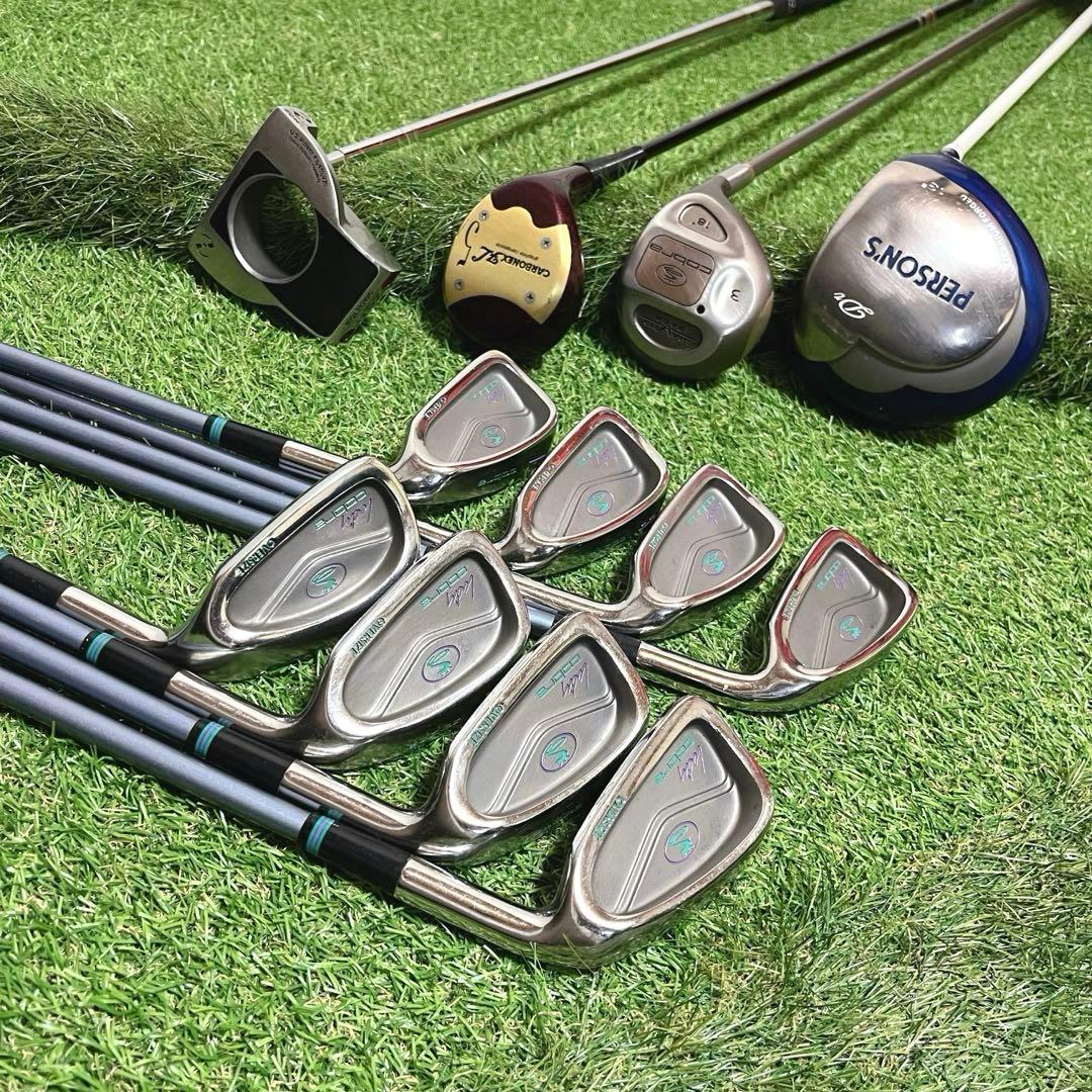 美品 コブラ他 初心者に優しいセット レディースゴルフクラブ12本セット
